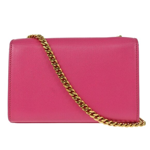 Saint Laurent Pink Leather Kate Shoulder Bag - Picture 2 of 10